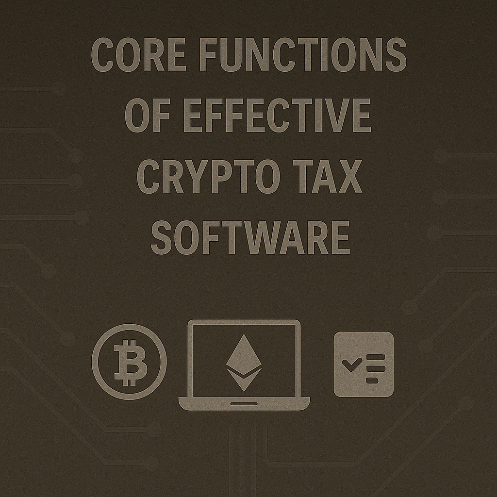 Core Functions of Effective Crypto Tax Software